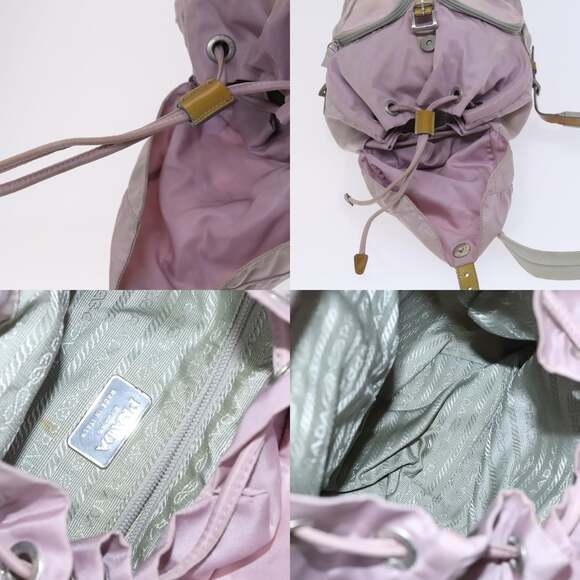 PRADA Backpack Nylon Pink Silver - Picture 12 of 13